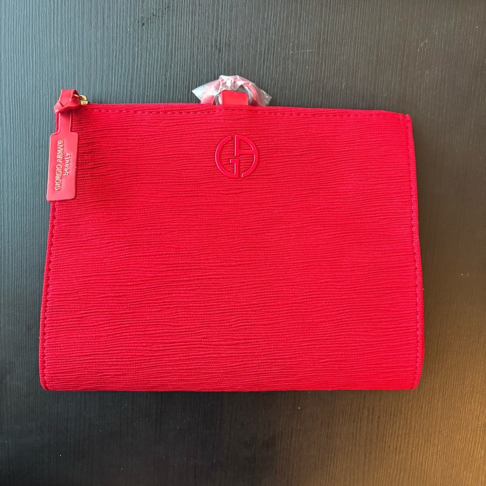 Armani Beauty makeup bag in original dust case